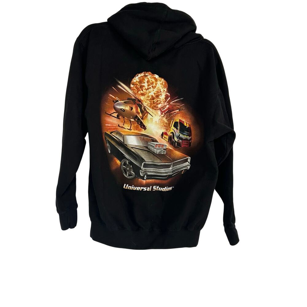 Universal Studios Fast & Furious Supercharged Black Zip Hoodie M
